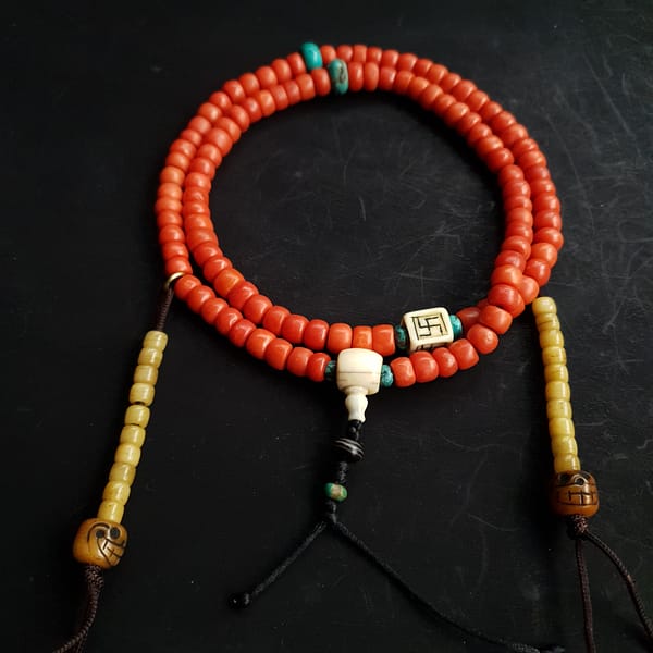 Tibetan Coral Mala - Image 2